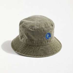 Stone washed effect earth Icon Bucket Hat