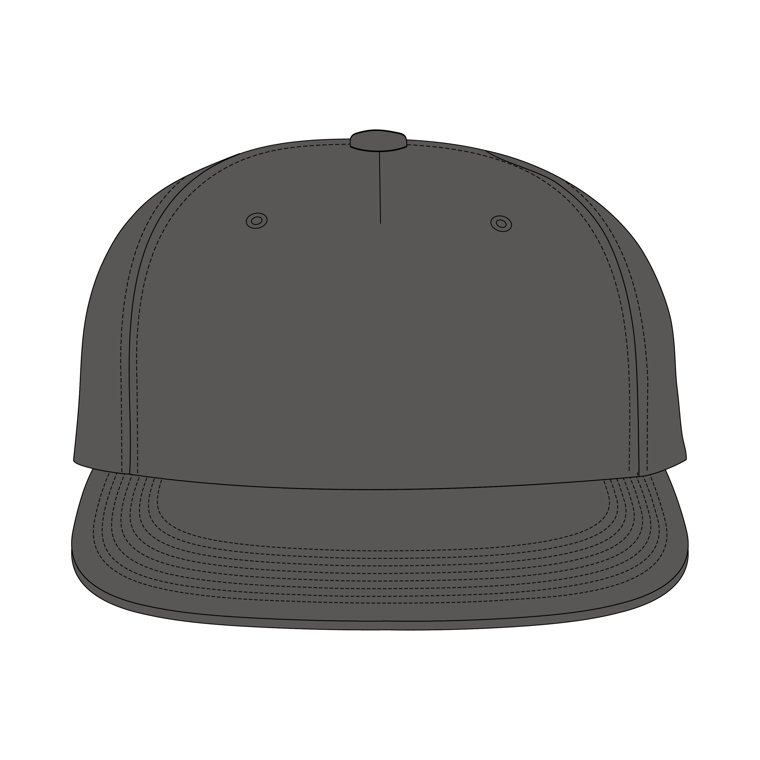 5 Panel Pinch Hat Strapback Templates