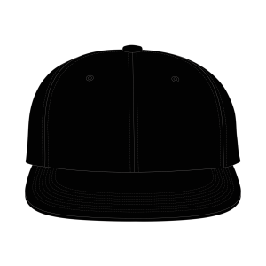 6 Panel Flat Brim Fitted Hat Templates XY