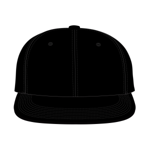 6 Panel Flat Brim Strap Back Hat Templates XY