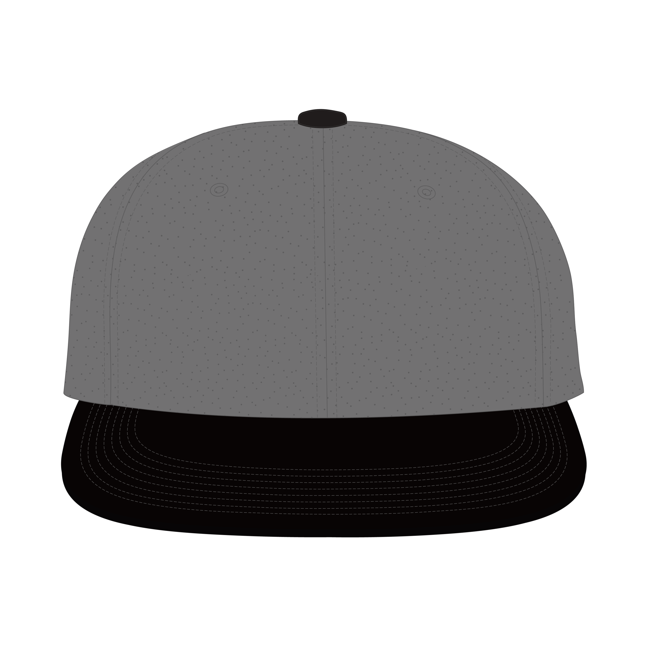 6 Panel Flat Brim Strap Back Hat Templates