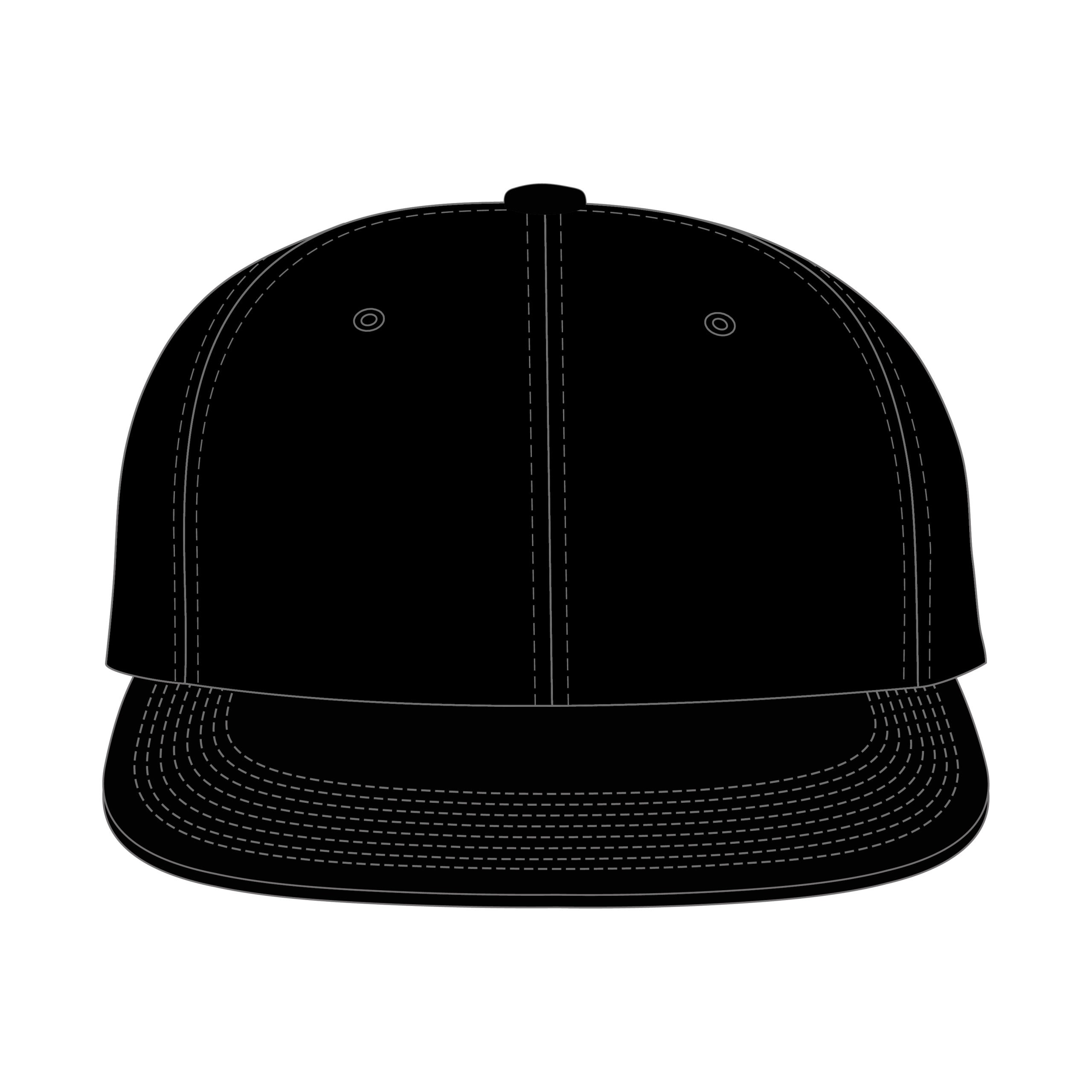 6 Panel Laser Sanpback Hat Templates XY