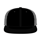 6 Panel Snapback Trucker Hat Templates XY