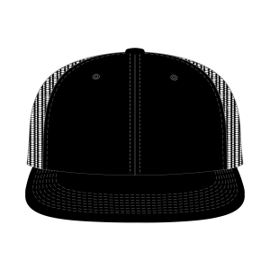 6 Panel Snapback Trucker Hat Templates XY