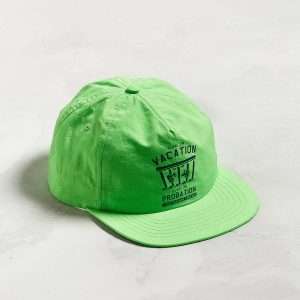 Front view of quick-dry 5 panel nylon cap with front screen print by Boldhatmaker.
