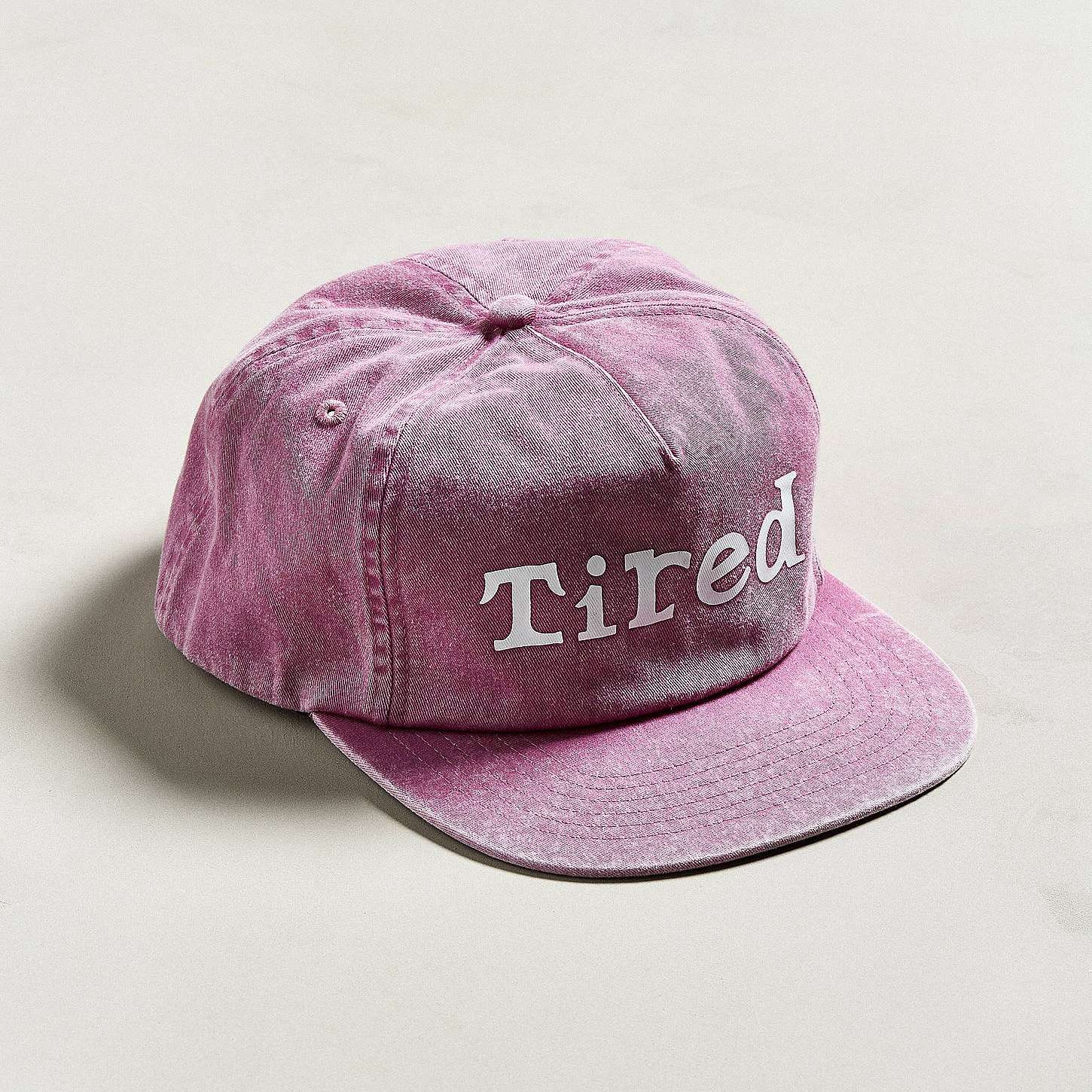 Front view of stone washing 5 panel hat made from cotton twill with front screen print by Boldhatmaker.
