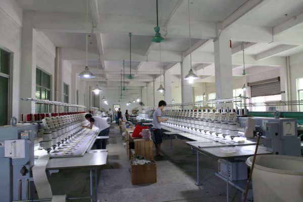 Embroidery machine room